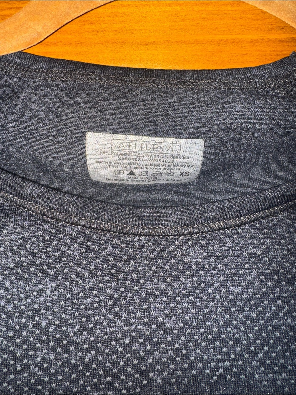 Athleta Gray Short-Sleeve Ruched Tee - Picture 3 of 3
